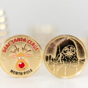 Deaf Santa Claus Official Brass Coin – Limited Edition Gift